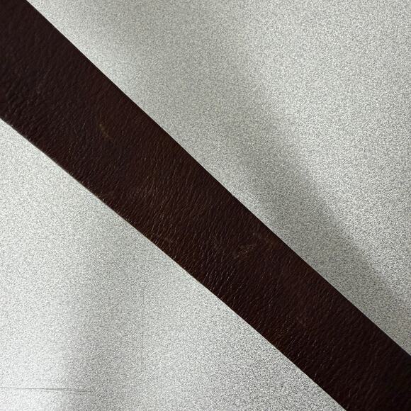 Eddie Bauer Leather Belt Mens 36? Brown Brass Classic Casual Preppy Pebbled - Picture 9 of 9